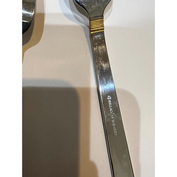 Set of 6 Wallace Stainless Golden Corsica Flatware 18/10 Dinner Forks - Picture 3 of 3